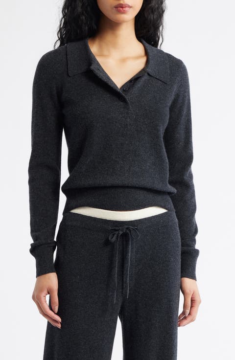 Tove Wool & Cashmere Polo Sweater