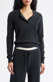ARTLESS FOREVER Tove Wool & Cashmere Polo Sweater