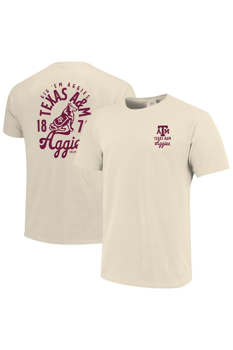 Men's Cream Texas A&M Aggies Comfort Colors Mascot Overlay T-Shirt, Main, color, Cream