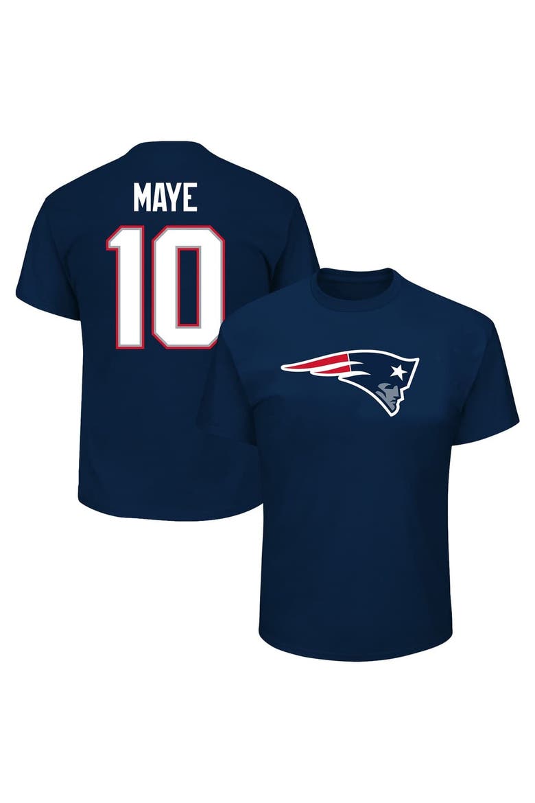 Men's Fanatics Drake Maye Navy New England Patriots Big & Tall Player Name & Number T-Shirt, Main, color, Navy