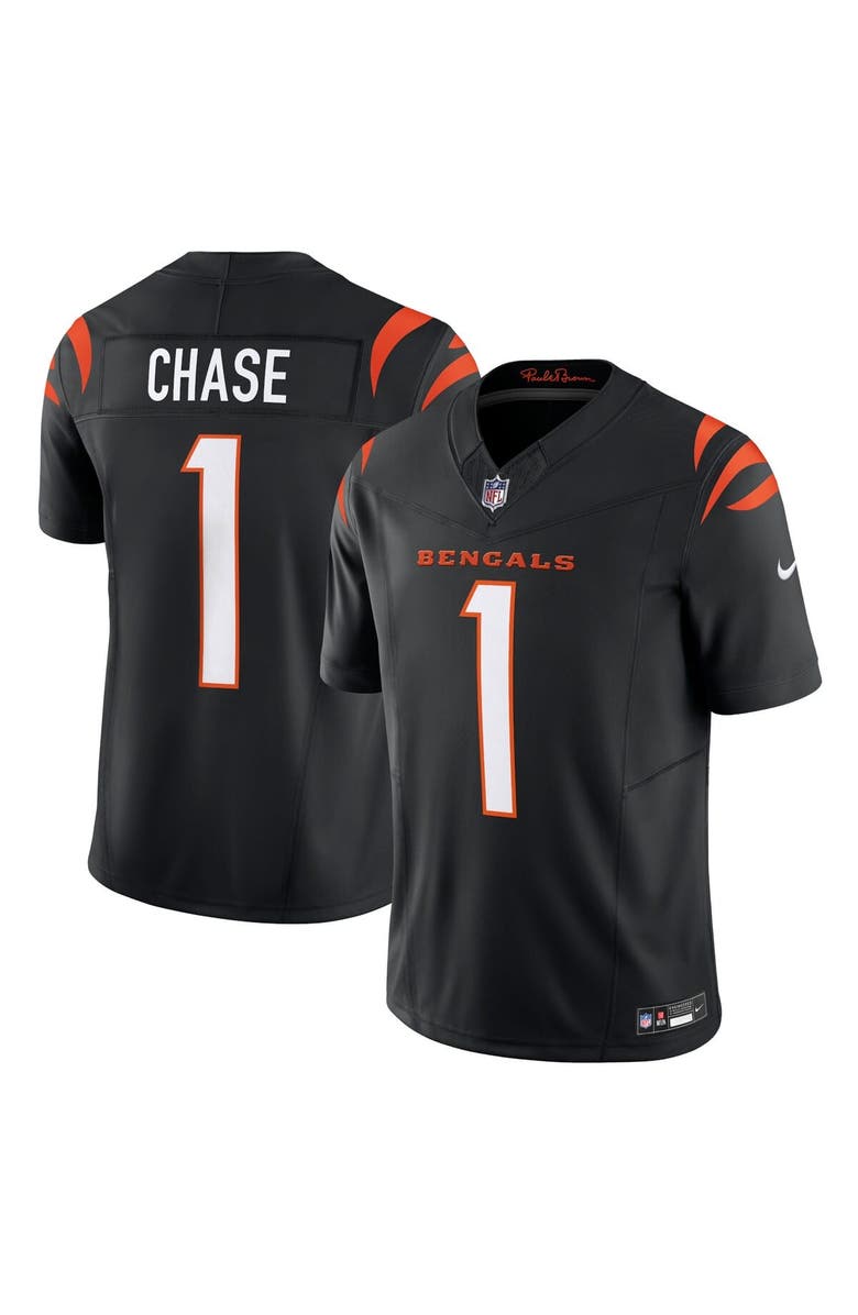 Nike Men's Nike Ja'Marr Chase Black Cincinnati Bengals Vapor F.U.S.E. Limited Jersey, Main, color, Black