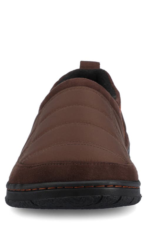 Vance Co. Vance Co Jared Faux Fur Lined Slipper In Brown