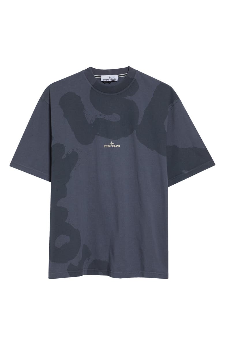 Stone Island Logo Graphic T-Shirt, Main, color, Blue Grey