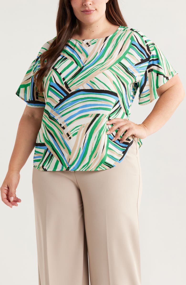 Anne Klein Flutter Sleeve Top, Main, color,