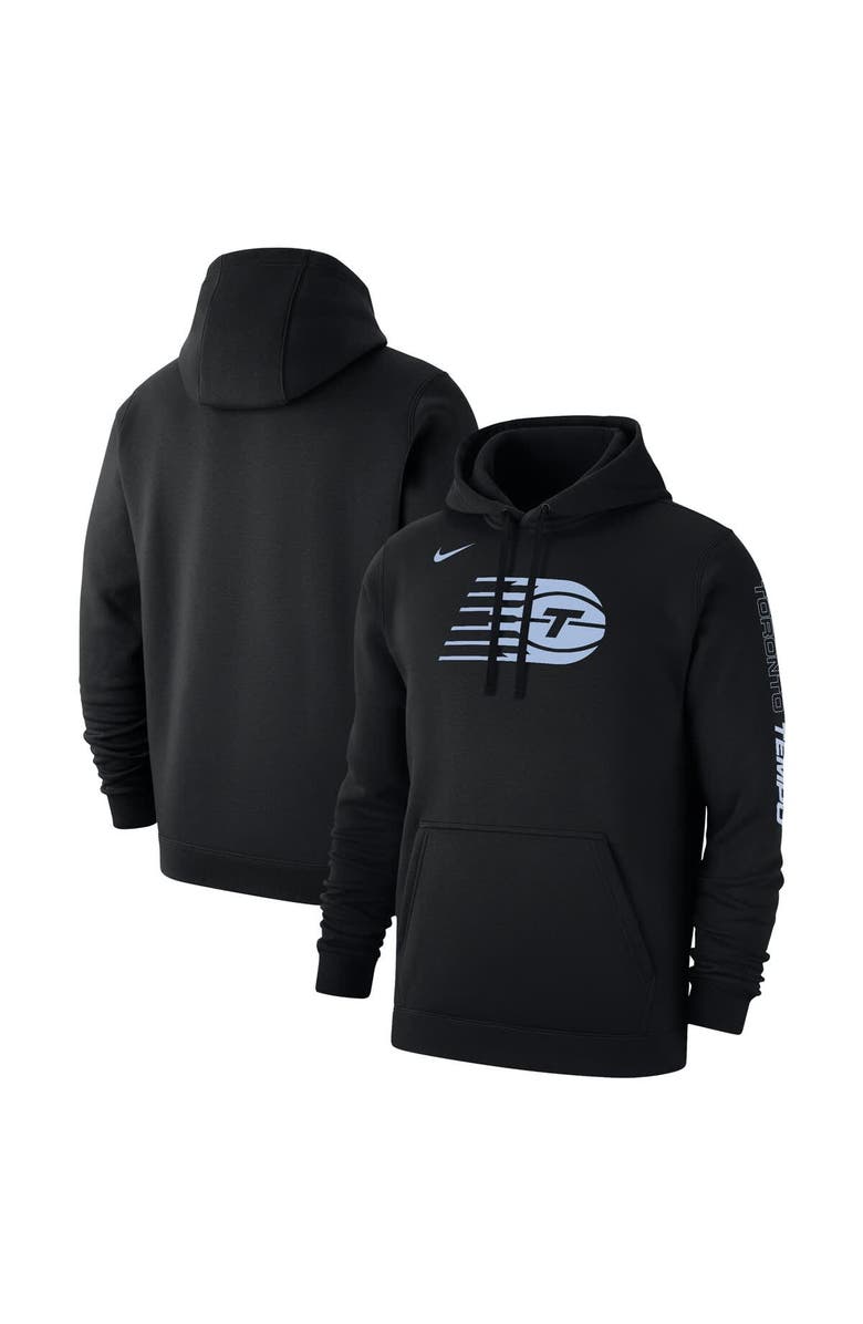 Nike Unisex Nike  Black Toronto Tempo Logo Club Fleece Pullover Hoodie, Main, color, Black