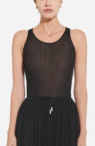 CO Sheer Rib Tank Top in Viscose