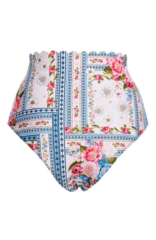 Shop Agua Bendita Alicia Meraki High Waist Bikini Bottoms In Pink Multicolor
