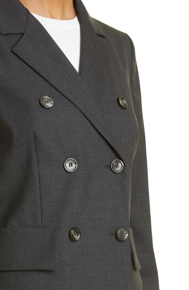 Max Mara Editore Double Breasted Virgin Wool Blazer, Alternate, color, 