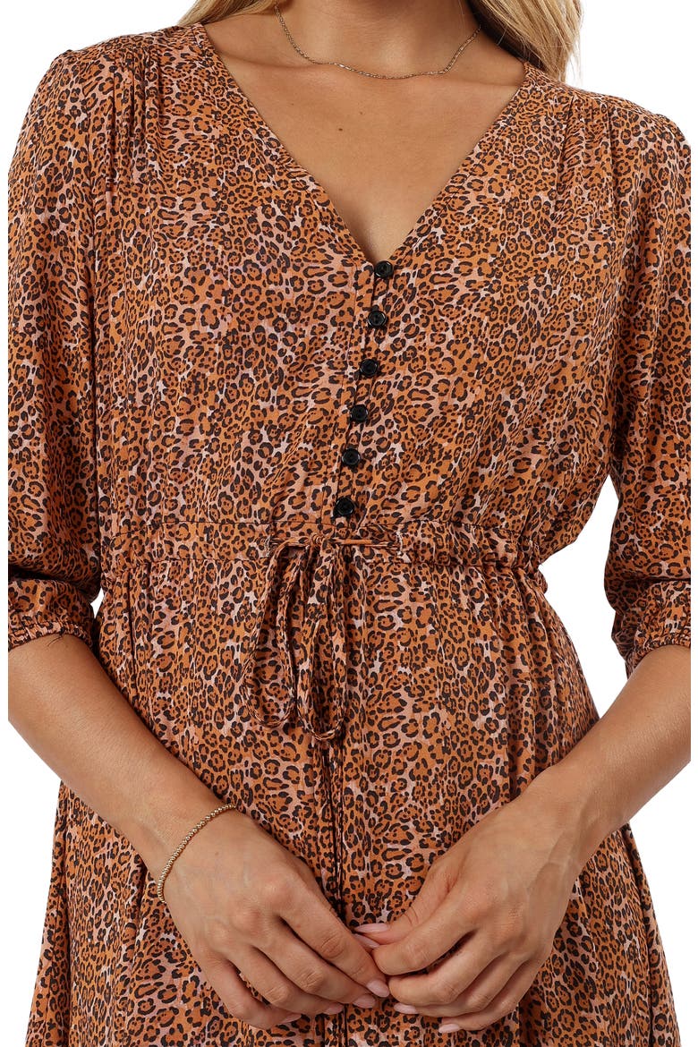 Kelda Tiered Maxi Dress, Alternate, color, LEOPARD PRINT