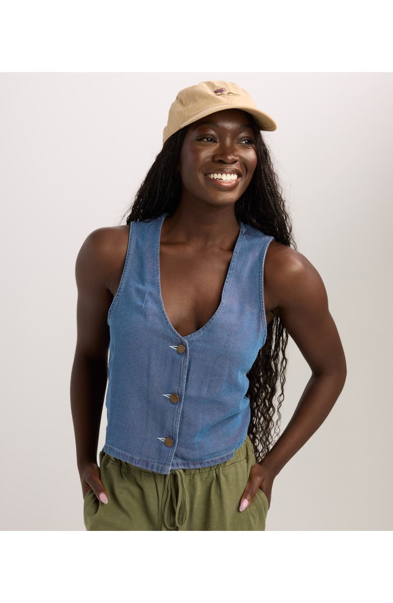 Known Supply Beverly Vest, Main, color, Dark Wash