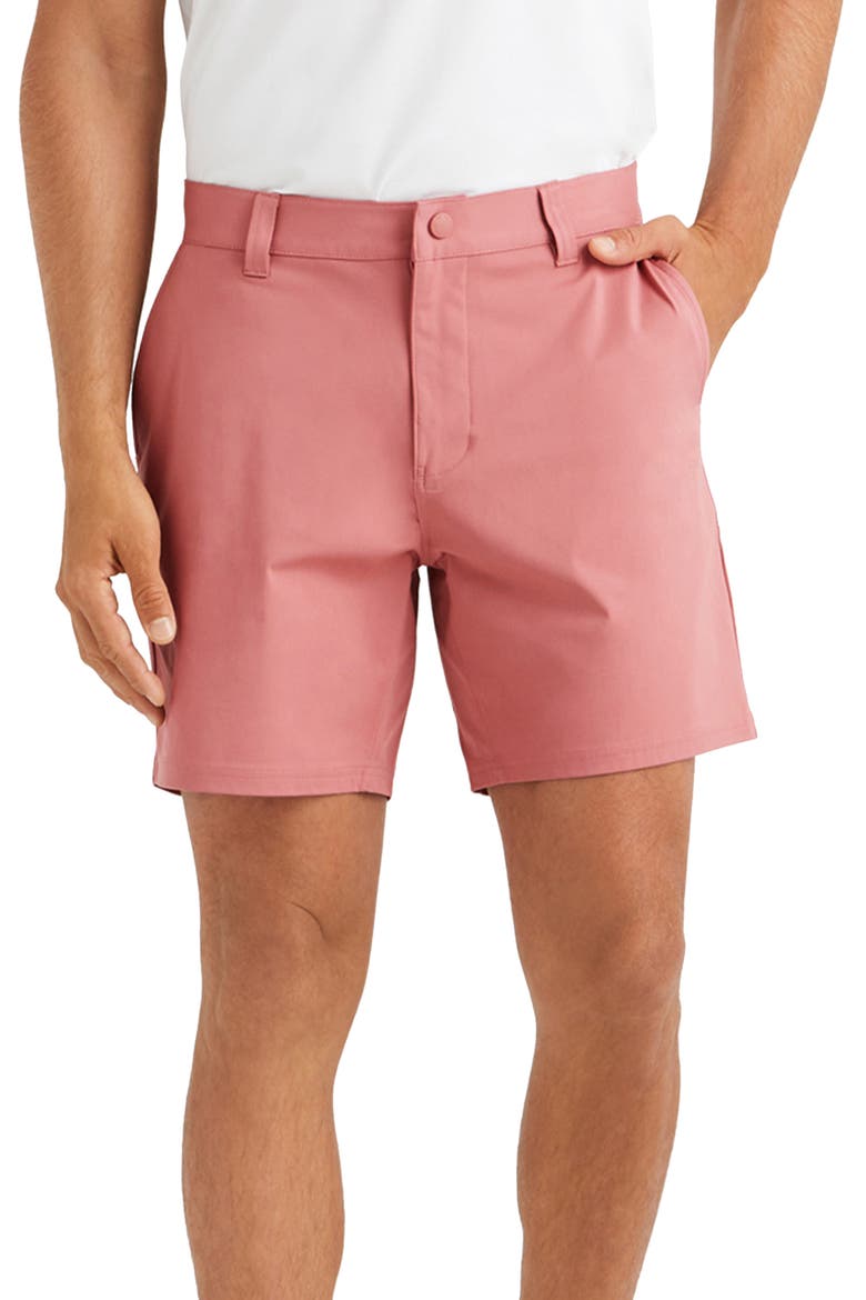 7" Commuter Shorts, Main, color, REDWOOD TRAIL