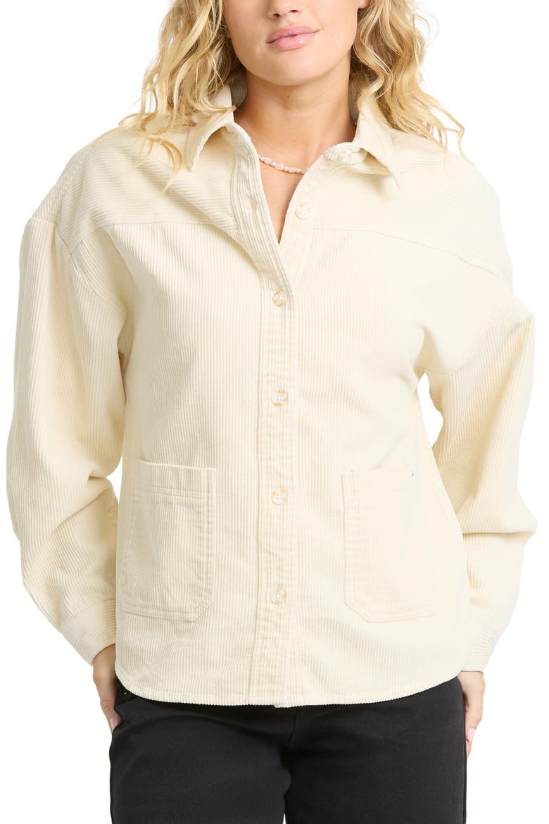 Cozy Up Corduroy Shirt, Main, color, WHITE CAP