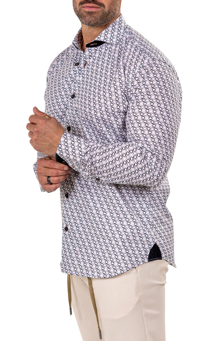 Maceoo Eins Marthy Contemporary Fit Cotton Button-Up Shirt, Alternate, color, 