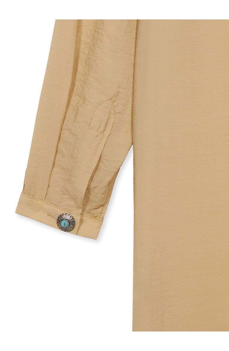 Fortela Valery Cotton Muslin Kaftan Dress, Alternate, color, Ecru