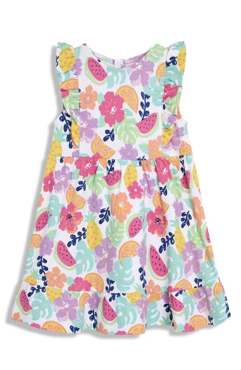 Jungle Floral Frill Cotton Jersey Sundress (Baby)