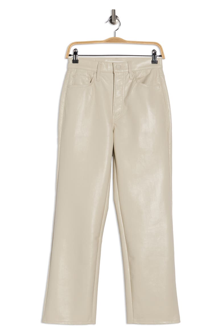 The Rambler Zip Ankle Faux Leather Pants, Alternate, color, IVORY