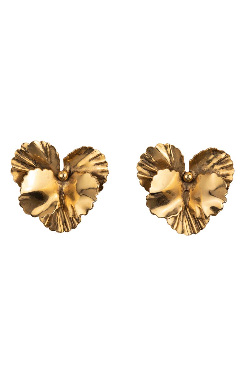 Jennifer Behr Pansy Earrings, Main, color, Gold