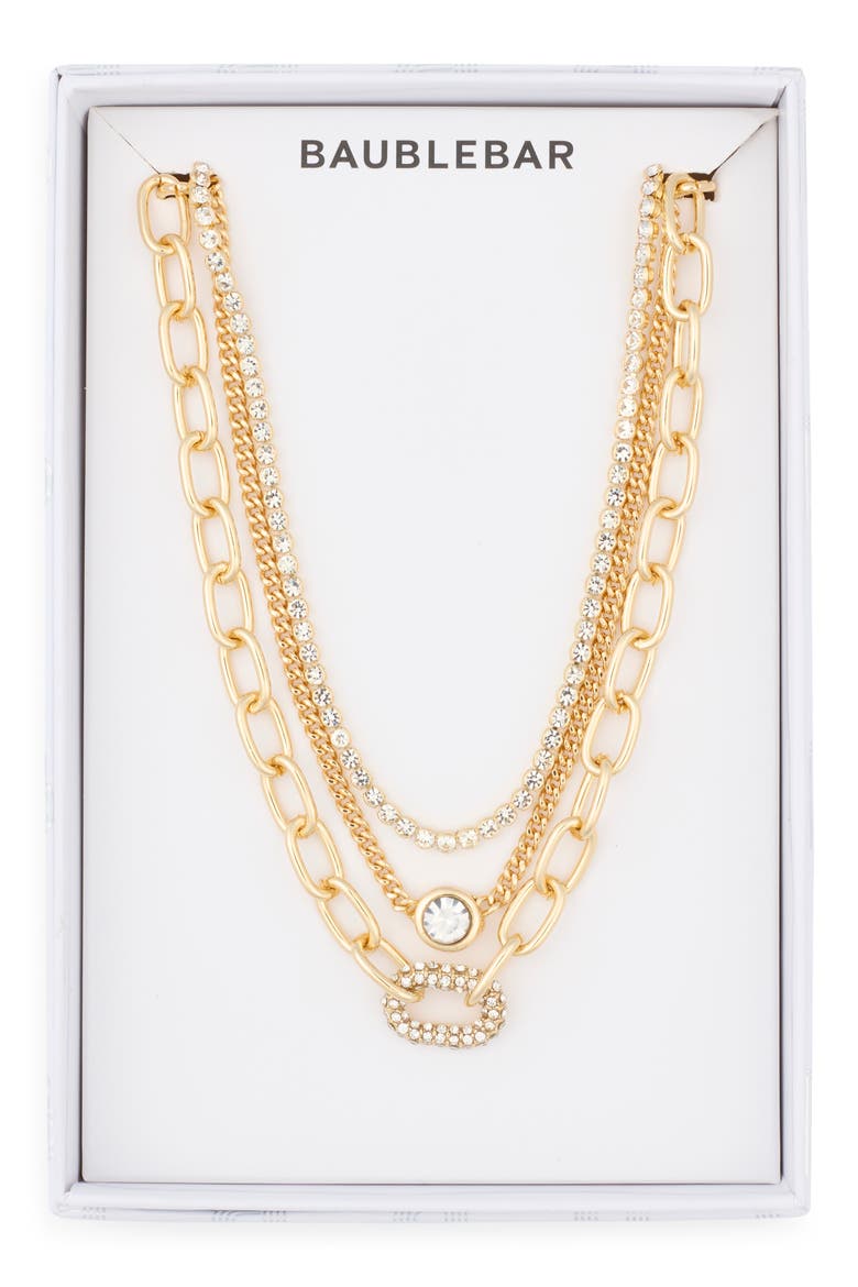 Set of 3 Assorted Chain Necklaces, Main, color, GOLD