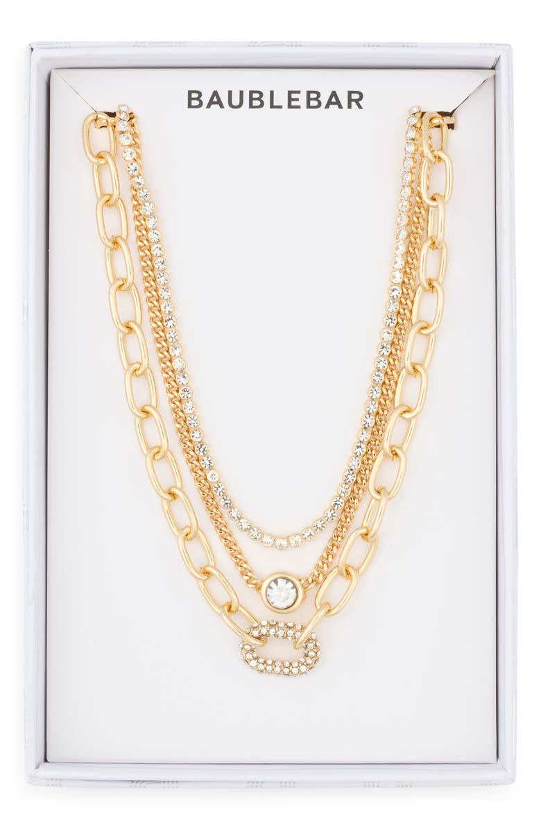 BaubleBar Set of 3 Assorted Chain Necklaces, Main, color, Gold