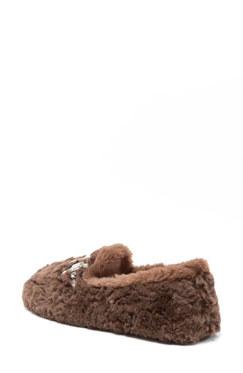 Free People Slumber Party Faux Fur Loafer Slipper In Brown