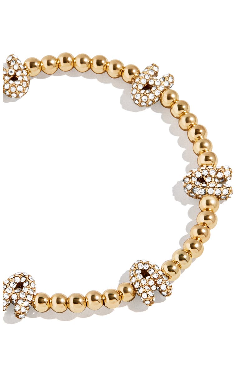Pavé Pisa Station Beaded Bracelet, Alternate, color, GOLD A