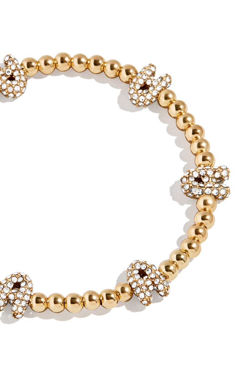 BaubleBar Pavé Pisa Station Beaded Bracelet, Alternate, color, Gold A