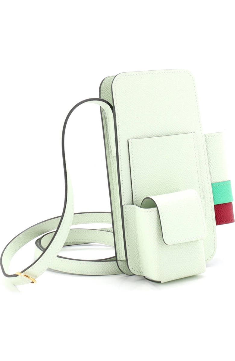 Pre-Owned Hermes Hermesway Phone Case Crossbody Bag Epsom, Alternate, color, Vert Fizz