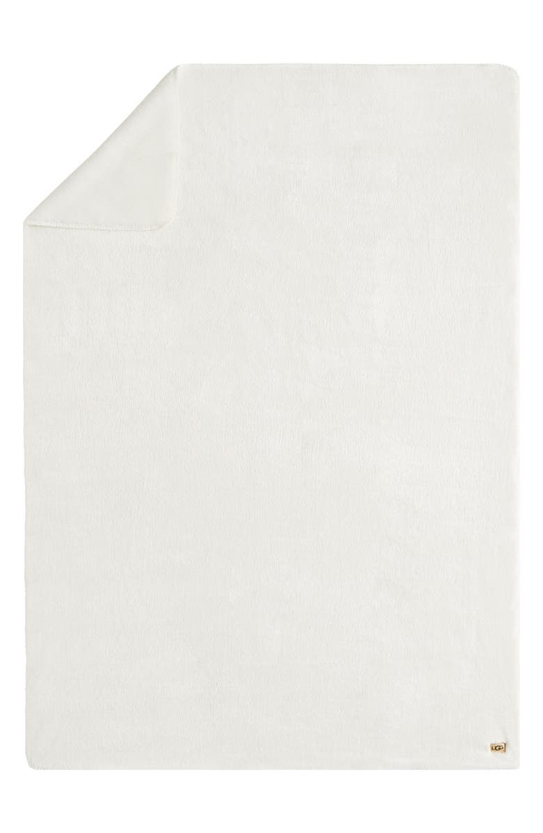 UGG<sup>®</sup> Whitecap Fleece Throw Blanket, Alternate, color, Snow