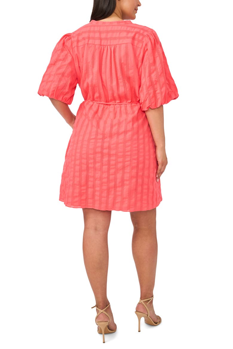 Embroidered Cotton Dress, Alternate, color, CALYPSO CORAL