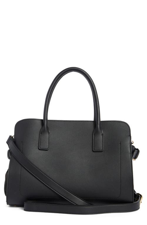 Nanette Lepore Quentin East/west Triple Section Satchel Bag In Black