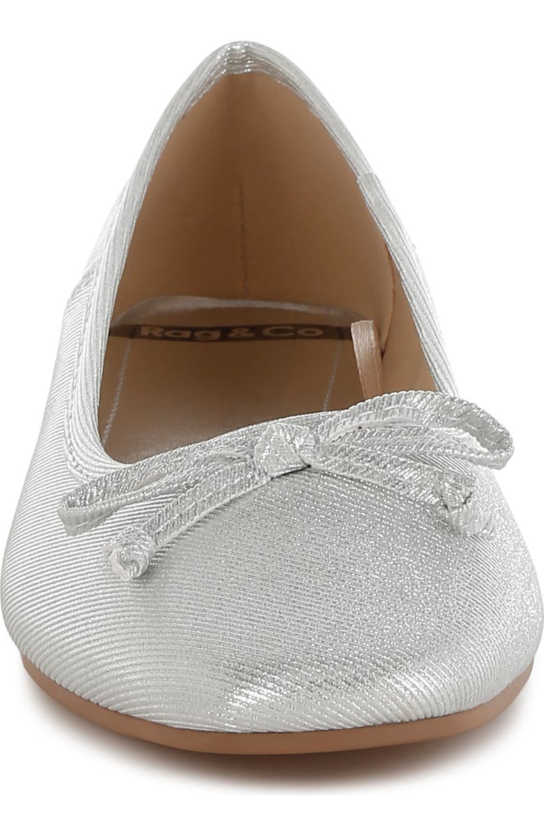 Rag & Co Asghin Metallic Ballet Flat, Alternate, color, Silver