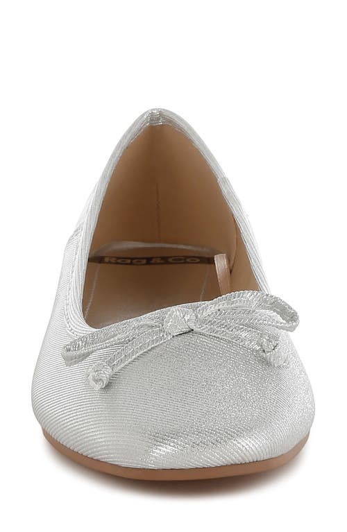 Rag & Co Women's Agshin Metallic Ballet Flats In Silver In Silver