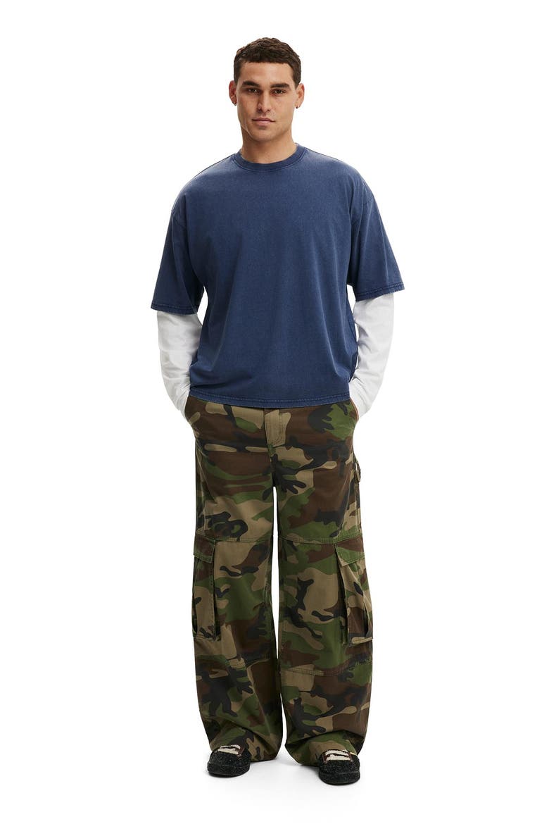 Men's Super Baggy Cargo Pant, Alternate, color, Jungle Camo
