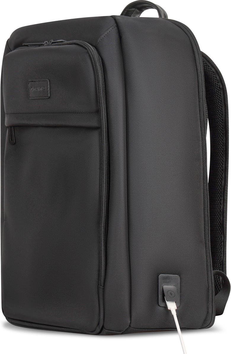 CHAMPS Waterproof Laptop Backpack, Alternate, color, Black