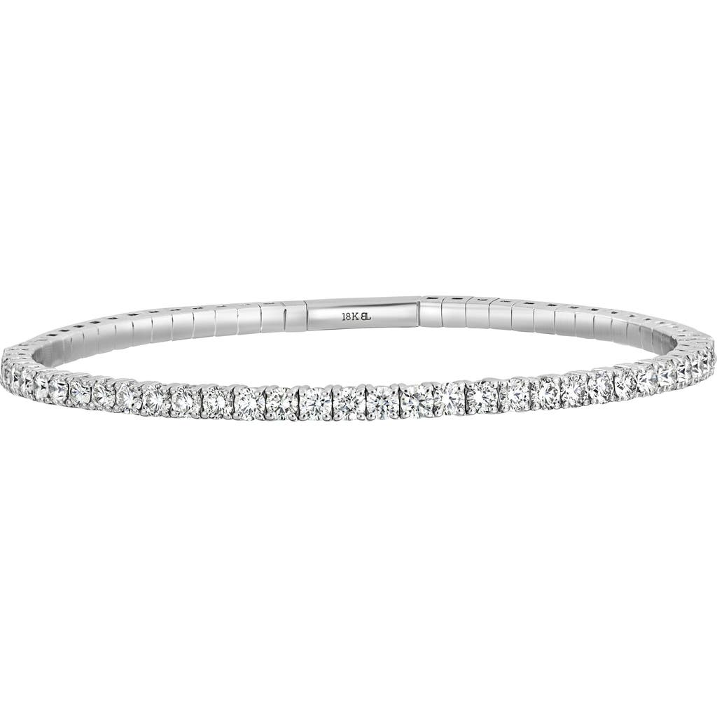 Bony Levy Audrey 18K Gold Flexible Bracelet (Nordstrom Exclusive) in 18K White Gold/diamond at Nordstrom, Size Medium