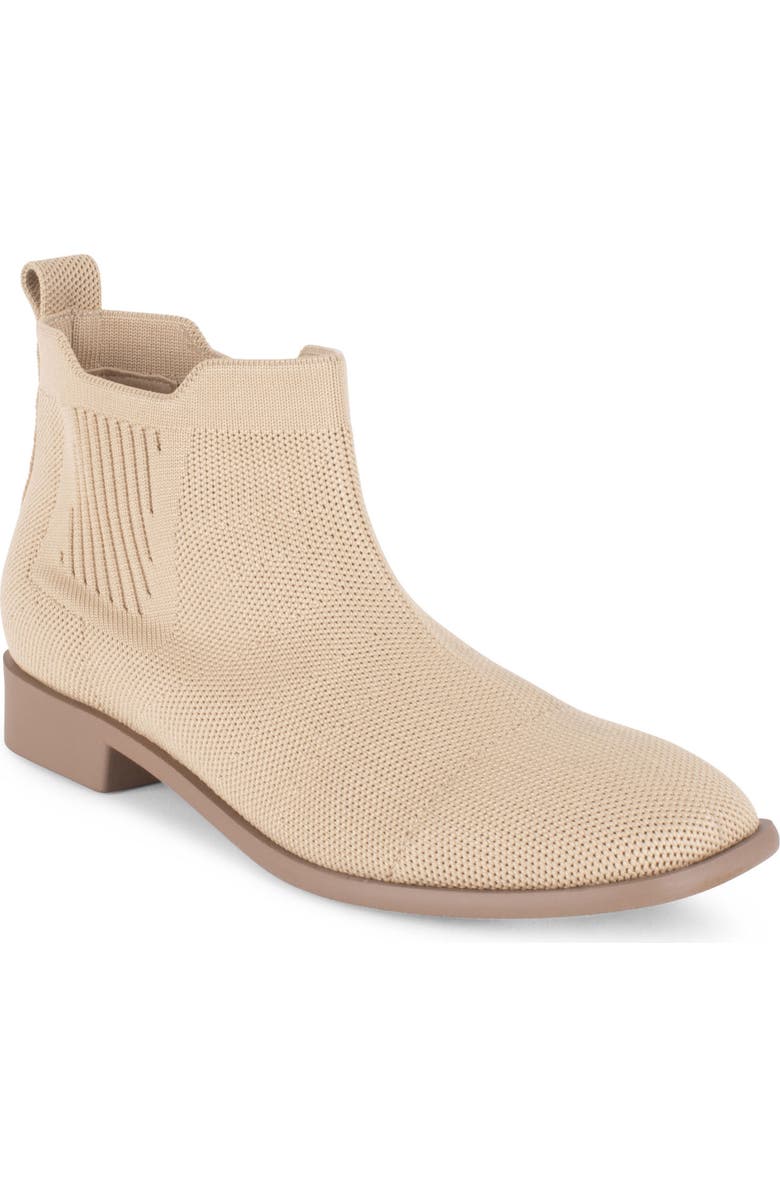 Tahari Roundabout Knit Bootie, Main, color, Natural