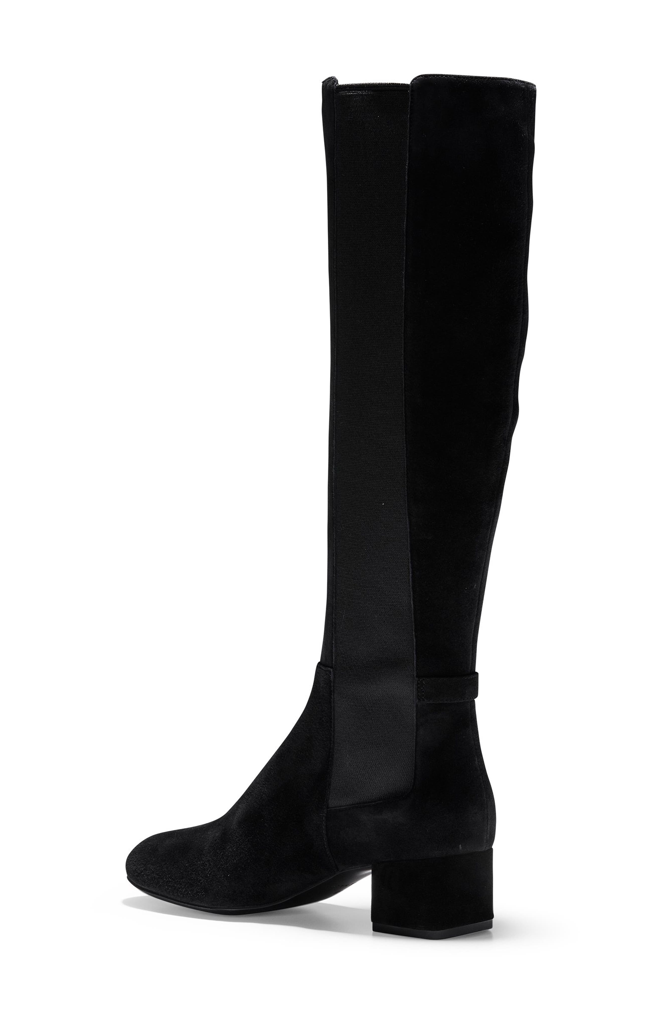Avani Stretch Boot, Alternate, color, BLACK SUEDE