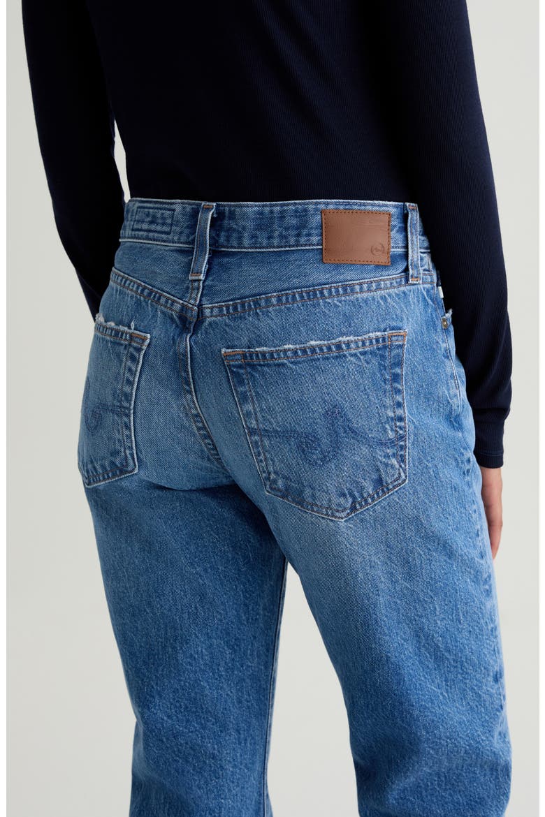 The Boyfriend Mid Rise Straight Leg Jeans, Alternate, color, CANDID