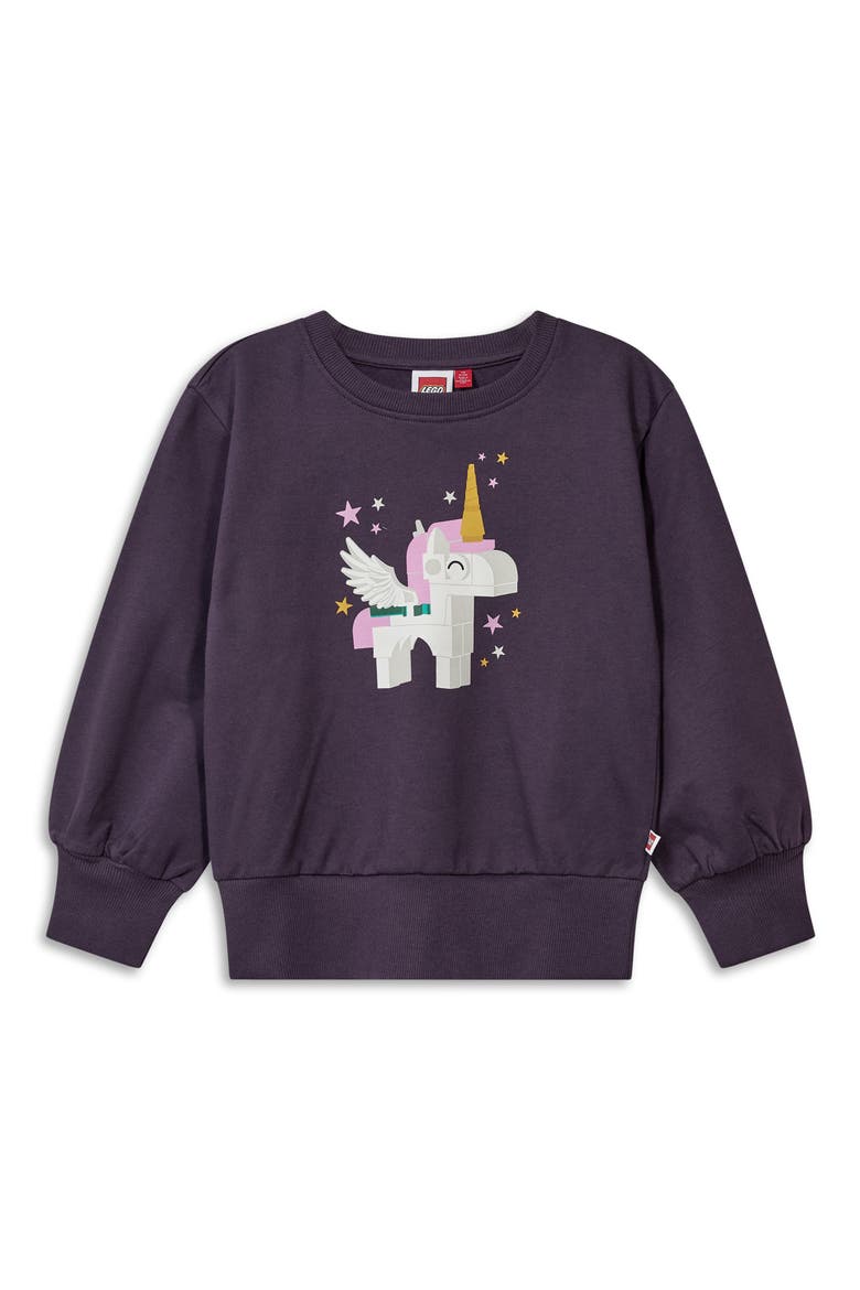 Kids' Unicorn Graphic Sweatshirt, Main, color, PURPLE