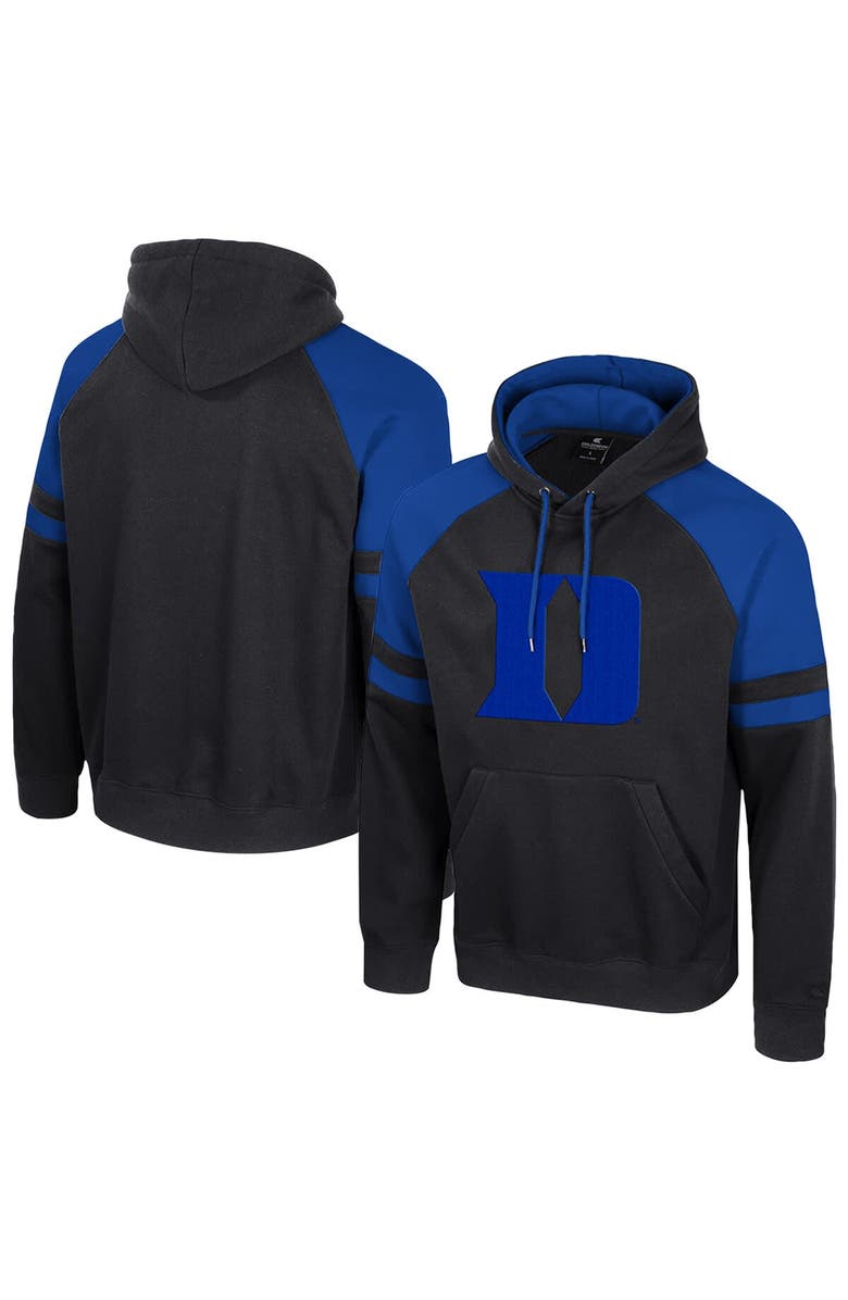 COLOSSEUM Men's Colosseum  Black Duke Blue Devils Todd Raglan Pullover Hoodie, Main, color, 