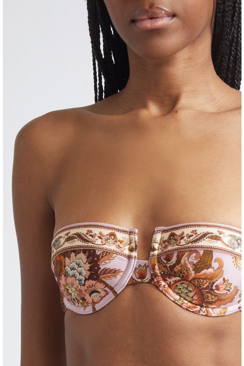 Aster Balconette Bikini Top, Alternate, color, MAUVE JACOBEAN