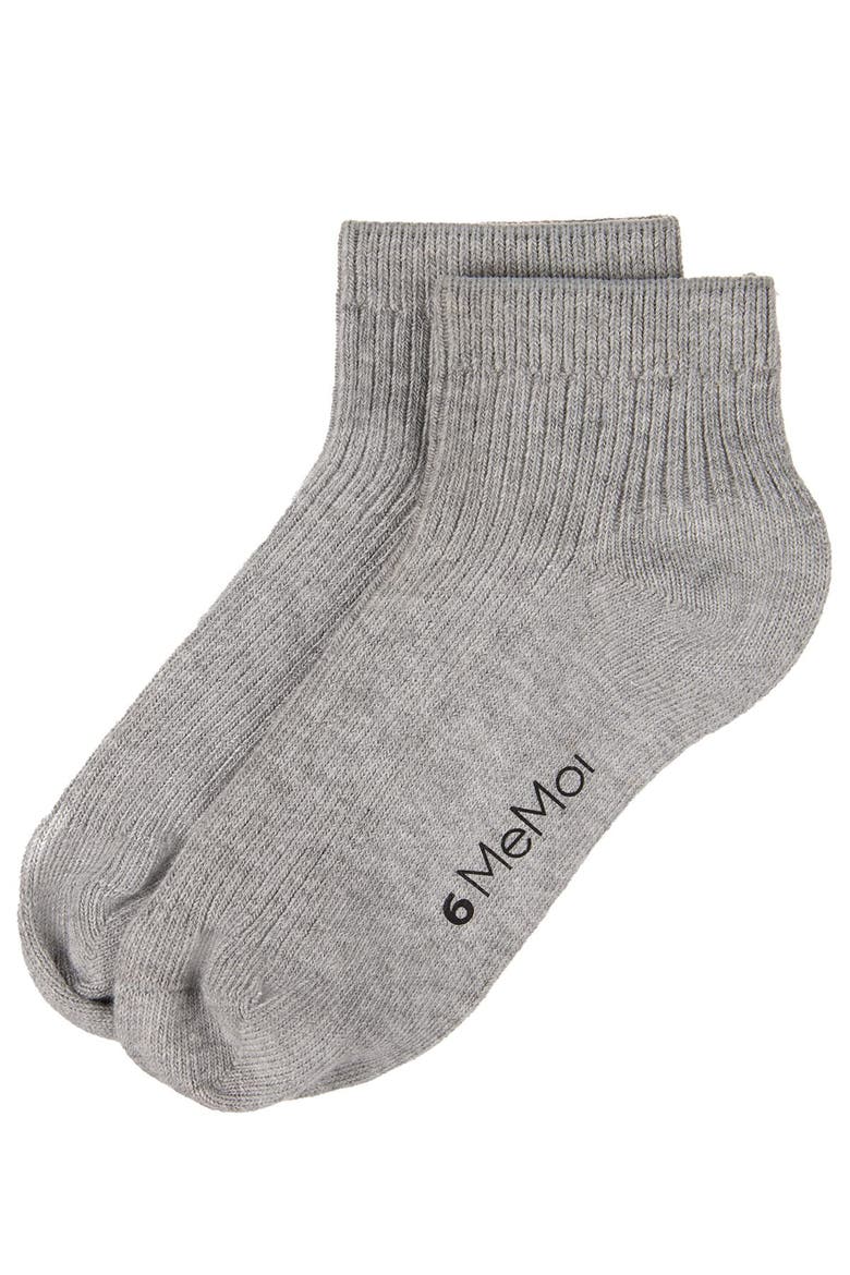 Thin Ribbed Kids Anklet Sock, Alternate, color, Light Gray