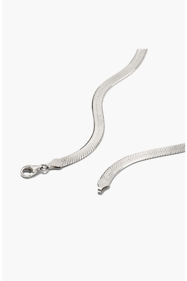 Bold Herringbone Chain Necklace, Alternate, color, Sterling Silver