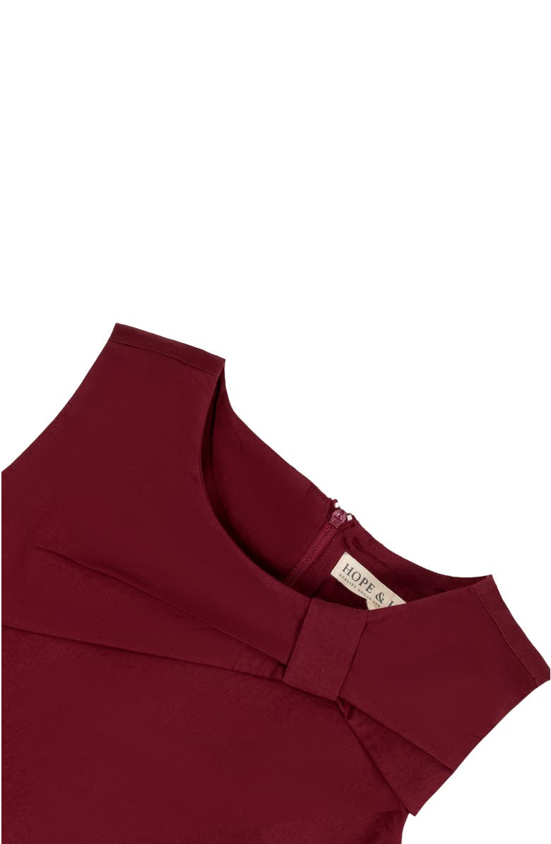 Hope & Henry Baby Girls' Organic Asymmetrical Bow Party Dress, Infant, Alternate, color, 