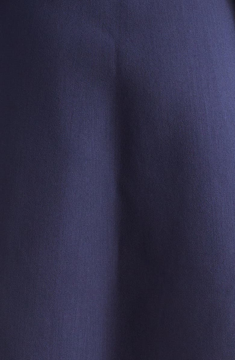 Lela Rose Peony Metallic Jacquard Long Sleeve Fit & Flare Dress, Alternate, color, Navy