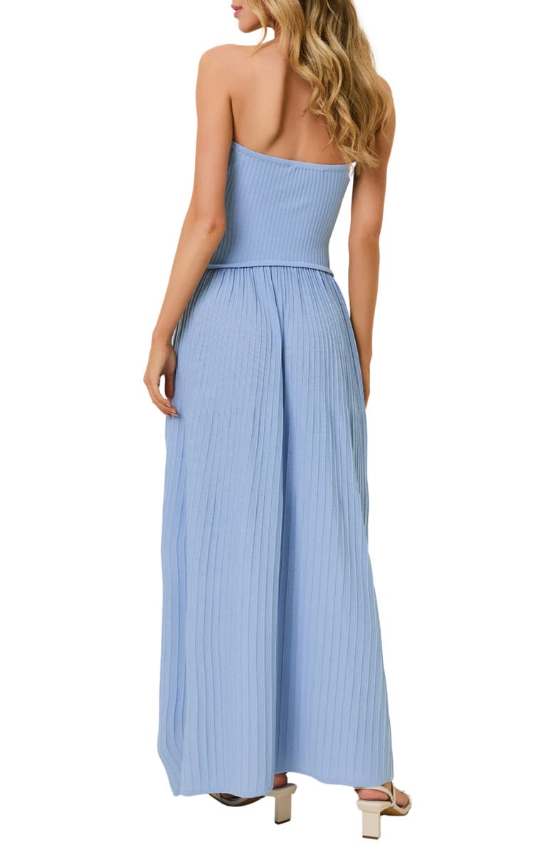 Solid & Striped Soglio Strapless Rib Maxi Dress, Alternate, color, Blue Lagoon