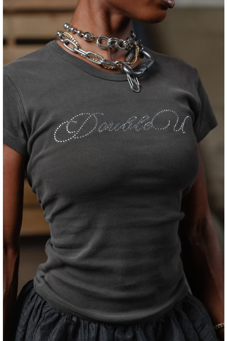 DoubleU Baby Tee, Alternate, color, Washed Grey