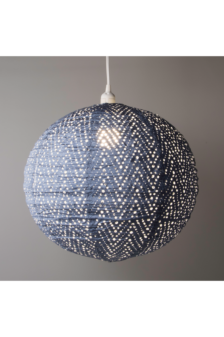 Soji Stella Nova Chevron - Indoor / Outdoor Pendant Lamp, Alternate, color, Metallic Blue
