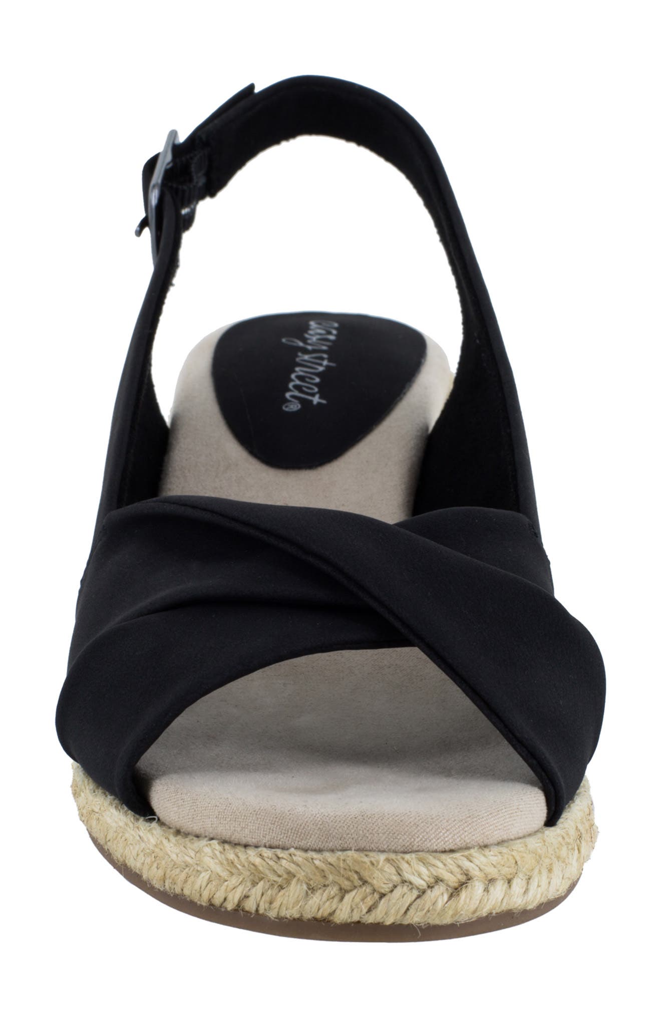 EASY STREET Maureen Wedge Sandal, Alternate, color, Black