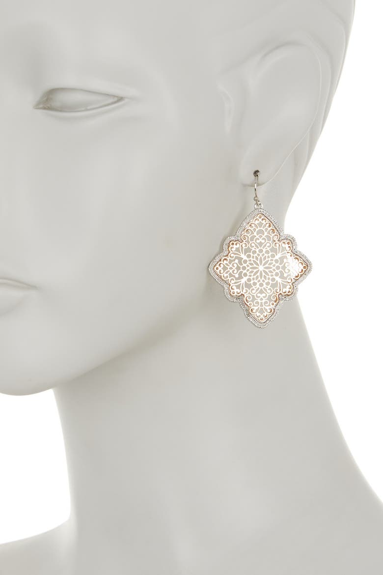 Aviva Cutout Earrings, Alternate, color, SILVER / GOLD